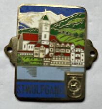 Badge souvenir auto car Austria Austrian St-Wolfgang town picture