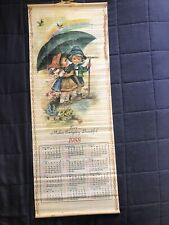 Vintage 1987/1988 Wooden Scroll Calendar