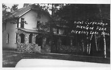 Postcard RPPC Michigan Higgins Lake Hotel Carpenter Highland park 1930s 23-6304 picture