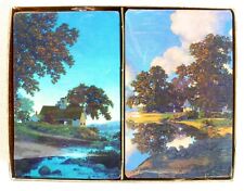 Vintage Maxfield Parrish Landscape Playing Cards 2 Decks Brown & Bigelow picture
