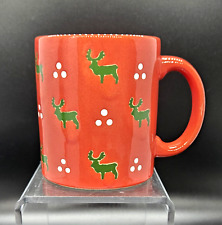 Vintage Waechtersbach Christmas Reindeer Mug Cup ~ Red ~ West Germany picture