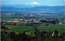 Rogur River Valley & Mount McLoughlin Oregon Scenic Aerial View Chrome Postcard picture