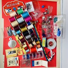 Grandma's Junk Drawer Estate Lot Vintage Crafts Sewing Quilting Misc New & Used picture