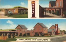 Holiday Motel Port Arthur Texas TX Linen c1950 Postcard picture