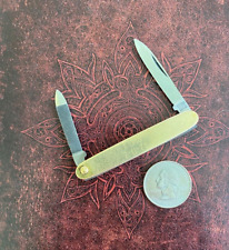 Giesen & Forsthoff Solingen Germany Gentlemen's Pocket Knife 2 Blade ~Gold~ 1973 picture