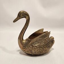 Vintage Brass Swan Small 4.5