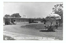 RPPC Campo Turista Touring Courts San Marcos AquaCalientes  Vintage Postcard picture