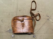 ORIGINAL WWII GERMAN 6X27 BINOCULARS LEATHER CASE & CARRY STRAP picture