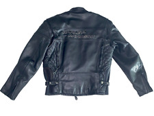 Authentic HARLEY DAVIDSON Riding Gear Motorcycle Jacket HEAVY Leather Size Large picture