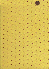 Antique 1870 Floral Yellow Fabric picture