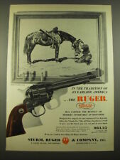 1960 Ruger Single-Six Revolver Ad - art by Charles Schreyvogel picture
