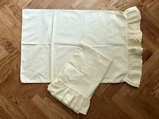 2 Vintage JCPenny Home Collection Yellow and White Gingham Pillowcases w Ruffle picture