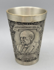 Vintage Wertzinn Design W3 Stuttgart German Pewter Wine Cup Glass Embossed Mug picture
