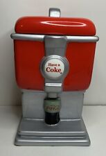 Coca-Cola Soda Fountain/Dispenser Cookie Jar Canister 2003 Coke Gibson  picture
