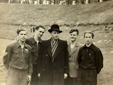 1950s Five Friends Students Young Men Handsome Guys Vintage Photo Snapshot picture