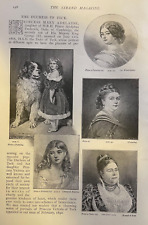1893 Vintage Magazine Illustration Duchess of Teck picture