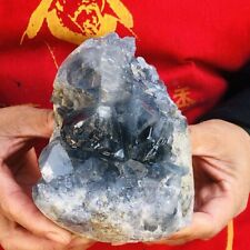 1500G HUGE Natural Blue Celestite Crystal Geode Cave Mineral Specimen 2770 picture