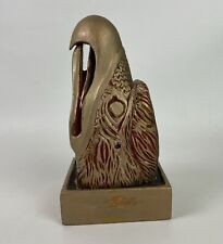 Vintage wall mount Carved Wood eagle head picture