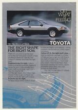 1982 Toyota Celica Liftback The Right Shape for Right Now Print Ad picture