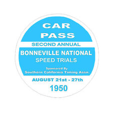 1950 BONNEVILLE NATIONAL SPEED TRIALS HOT ROD RACING DECAL BUMPER STICKER picture