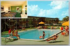 Vtg Cypress Gardens Florida FL Holiday Inn Hotel Swimming Pool Dundee Postcard picture