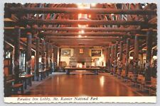 Mt Rainier Park Washington~Paradise Inn Lobby~Continental Postcard picture