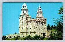 Manti UT-Utah, the Mormon Temple, Antique Vintage Souvenir Postcard picture