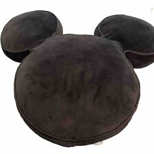 Disney Parks Soft Mickey Mouse Shaped Throw Pillow Black Walt Disney Plush Soft picture