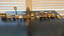 Vintage Bulova Retired Ltd. Edition Miniature Solid Brass Clocks - 14 Clocks picture