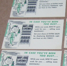 64 UNUSED Vintage BARDAHL OIL Reminder To Gasoline Service Stations Post Cards picture