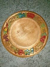 WW2 WWII German rare wooden carved plate bowl dish 1942 Signed BINDL 3/16 ❤️m9 picture