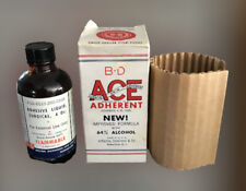 B-D ACE Liquid Skin Adherent Antique Pharmacueticals Medical Unused Bottle W/box picture