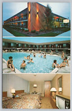 Postcard Ocean City New Jersey Harris House Motor Inn Swimming Pool Multi-View picture