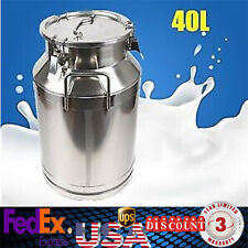 Stainless Steel 40L/10.56 Gallon Milk Can - Heavy Duty Farm Milk Jug Milk Bucket picture