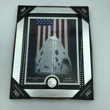 HIGHLAND MINT LAUNCH AMERICA DRAGON CREW CAPSULE SILVER COIN PHOTO MINT PLAQUE picture