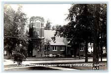 c1940's First Congregational Church River Falls Wisconsin WI RPPC Photo Postcard picture
