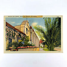 Postcard California San Gabriel CA Mission 1943 Posted Linen picture