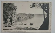 Postcard Cove Rock On Presque Isle Marquette Mich /White Border B&W Posted 1906 picture