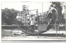 Unusual Rocking Amusement Ride, Antique RPPC Photo Postcard picture