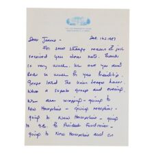 Barbara Bush Signed & Handwritten Letter About Camp David picture