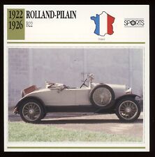 1922 - 1926  Rolland Pilain B22  Classic Cars Card picture