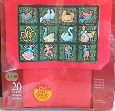VTG American Greetings Plus Mark 12 Days of Christmas 20 Cards and Envelopes NIB picture