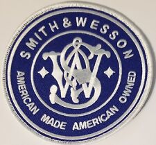 Smith and Wesson Firearm Patch 4 inch  Blue and White picture