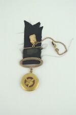 Vintage PAP Loyal Order of Moose Brass & Enamel Locket Membership Pin & Ribbon picture