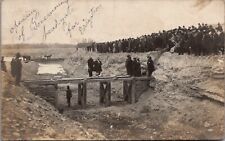 Postcard NE Scottsbluff ?; Opening of Govt Floodgates for Irrigation RPPC  Be picture