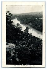 1920 Aerial Meramec River Forest Lake Pacific Missouri Vintage Antique Postcard picture