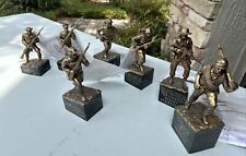 7 Semper Fi U.S. Marine Corp Soldier Sculptures Cold Cast Bronze Bradford Coa LE picture