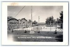 Rockford North Dakota ND Postcard RPPC Photo View Of Swimming Pool c1950's picture
