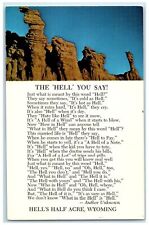 c1960s The Hell You Say Poem Hell's Half Acre Natrona County Wyoming WY Postcard picture