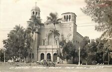 Palm Beach FL~St Edwards Catholic Church~Nice 1930s Cars~1940 Real Photo~RPPC picture
